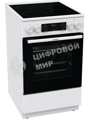 Плита электрическая Gorenje GECS5C70WA белый, конфорок 4 электрических, духовка 70 л, 50 см x 85 см x 59.4 см