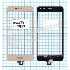 Сенсорное стекло (тачскрин) для Huawei Y5 2017 золотое