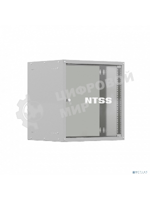 Шкаф коммутационный NTSS LIME (NTSS-WL9U5545GS) настенный 9U 550x450 мм пер. дв. стекл несъемн. бок. пан. 30 кг серый 110 град.