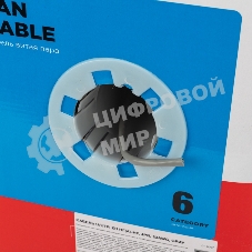 Кабель витая пара Rexant U/UTP, категория 6, ZH нг(А)-HF, 4PR, 23AWG, внутренний, серый, 305 м