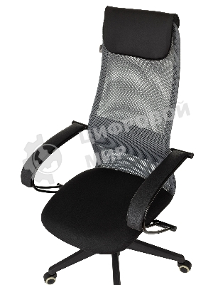 Кресло Бюрократ CH-607 TW-04 Neo Black темно-серый, сетка, подголовник
