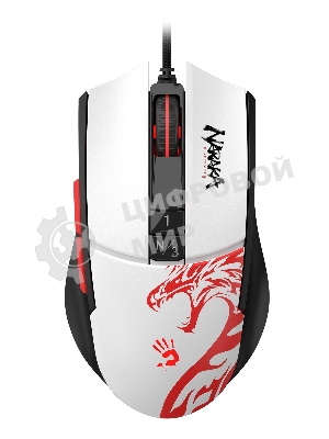 Мышь проводная A4Tech Bloody L65 Max белый, 12000 dpi, USB, кнопки - 7