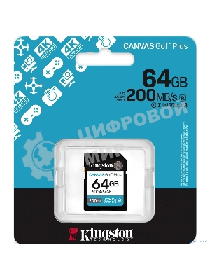 Флеш карта SDXC 64Gb Kingston SDG4/64Gb Canvas Go! Plus w/o adapter