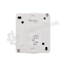 Выключатель Kranz двухклавишный INDUSTRIAL IP54, о/у, белый