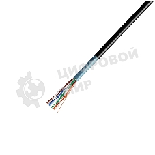 Кабель витая пара Rexant F/UTP, cat.5e, ZH нг(А)-HF, 4PR, 24AWG, внешний, черный, 305 м