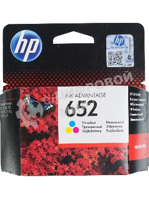 Картридж струйный HP 652 F6V24AE многоцветный, 200 стр., для HP DJ IA 1115/2135/3635/4535/3835/4675