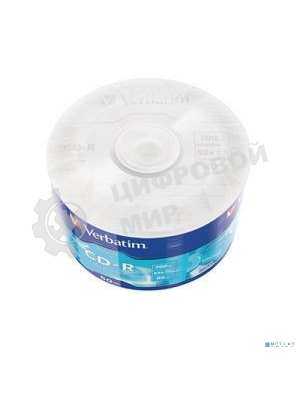 Диск CD-R Verbatim 700 Mb, 52x, Shrink (50), DataLife (50/600)