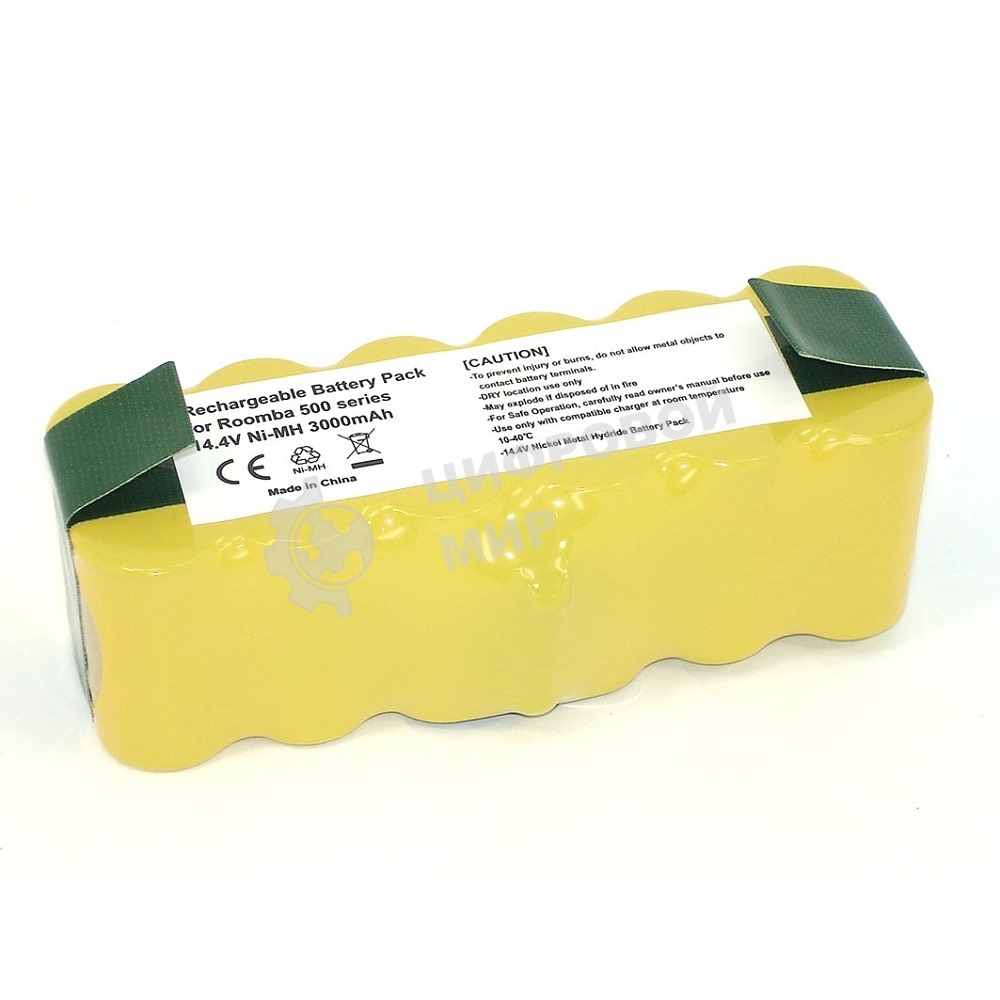 Аккумулятор для iRobot Roomba 500, 510, 530, 560, 780, 800, 900 NI-MH 14.4V 3000mAh