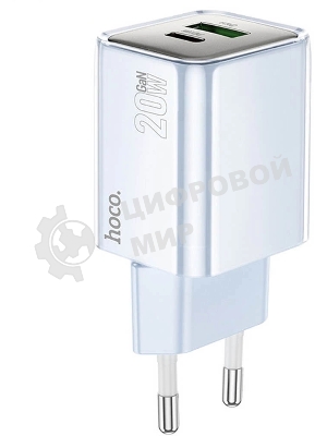 Сетевое зарядное устройство Hoco N46 Glorious 20W 3A (PD) синий