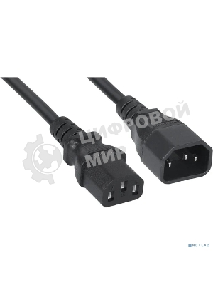 Кабель питания монитор-компьютер Cabeus PC-189-VDE-1.0-5M IEC 320 C13 - IEC 320 C14 (3x1.0), 5 м