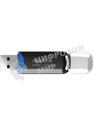 Флешка USB ADATA C906 (AC906-32G-RBK), 32Gb, USB 2.0, R/W 15/5, черный/синий