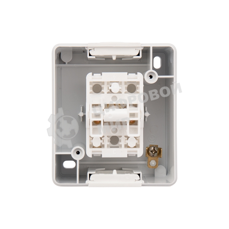 Выключатель Kranz двухклавишный INDUSTRIAL IP54, о/у, белый