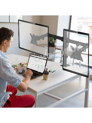 Кронштейн для монитора Kromax CASPER-508 черный 4 шт/уп. 10