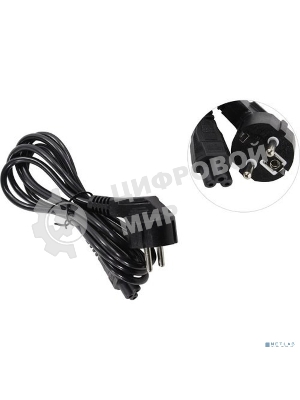 Кабель питания ноутбуков ExeGate Power PC5-1,8P (Евровилка Schuko->С5) VDE-250V-3*0.5-CU, 6A, 1.8м