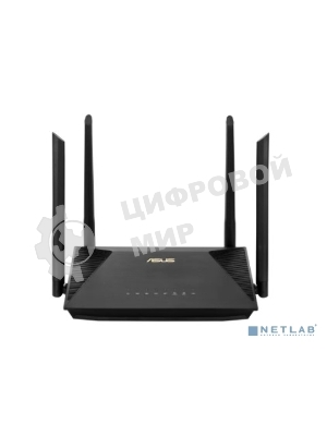Роутер ASUS RT-AX53U 802.11b/g/n/ac/ax, до 574 + 1201 Mbps, 2,4 + 5 гГц, 4 антенны, USB