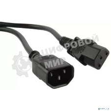 Кабель питания Filum ПВС-АП 3x1.0 С13 - C14, 220/250В, 10А, чёрный, 0.5м