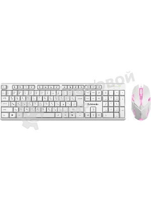 Комплект клавиатура+мышь Defender Motion C-977 проводной, USB, 1600 DPI, белый