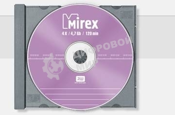 Диск DVD+RW Mirex 4.7 Gb, 4x, Slim Case (1), (1/50)