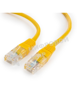 Патч-корд UTP Cablexpert cat.5e, 1.5м, литой, многожильный, желтый