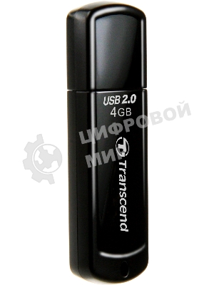 Флешка USB Transcend JetFlash 350 (TS4GJF350), 4Gb, USB 2.0, R/W 12/5, черный