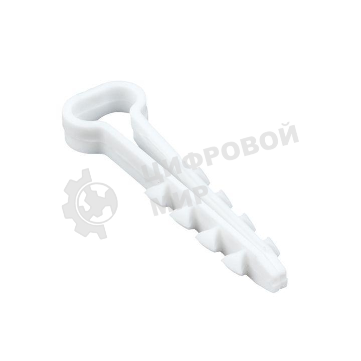 Дюбель-хомут d5-10 мм для плоского кабеля полипропилен белый (уп. 50 шт) EKF plc-cd-5x10w