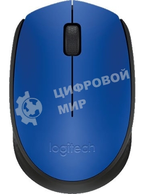 Мышь беспроводная Logitech M171 синий, 1000 dpi, радиоканал, USB, кнопки - 3
