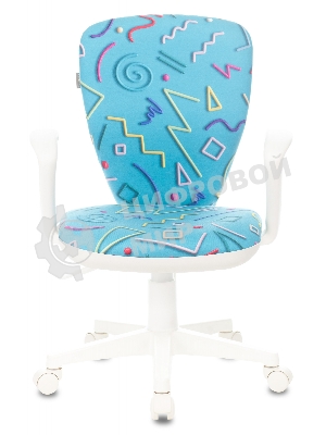 Кресло детское Бюрократ KD-W10AXSN голубой Sticks 06 крестовина пластик пластик белый