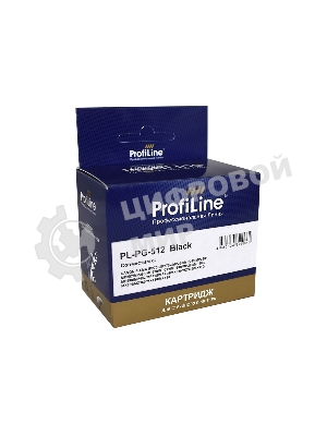 Картридж струйный ProfiLine PL-PG-512 для Canon Pixma iP2700 MP240/250/260/270/272/280/480/490/492/495/ MX320/330/340/350 Black водн