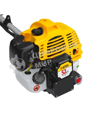 Триммер бензиновый Denzel DT-52E, 52 см3, неразъемная штанга, электростартер, состоит из 2 частей