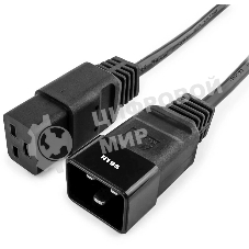 Шнур питания NTSS NTSS-PC19202 C19-C20 проводник.:3x1.5мм2 3м 220/250В 16А черный