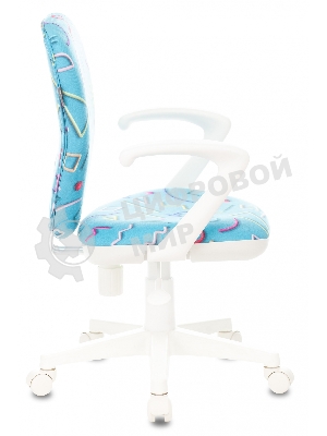 Кресло детское Бюрократ KD-W10AXSN голубой Sticks 06 крестовина пластик пластик белый
