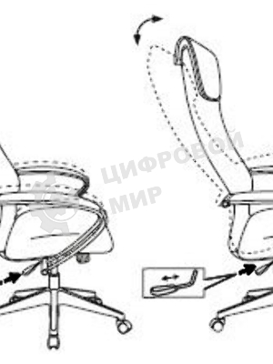 Кресло Бюрократ CH-607 TW-04 Neo Black темно-серый, сетка, подголовник