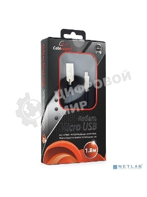 Кабель USB2.0 Cablexpert CC-P-mUSB02Bl-1.8M, AM/microB, серия Platinum, длина 1.8м, синий, блистер