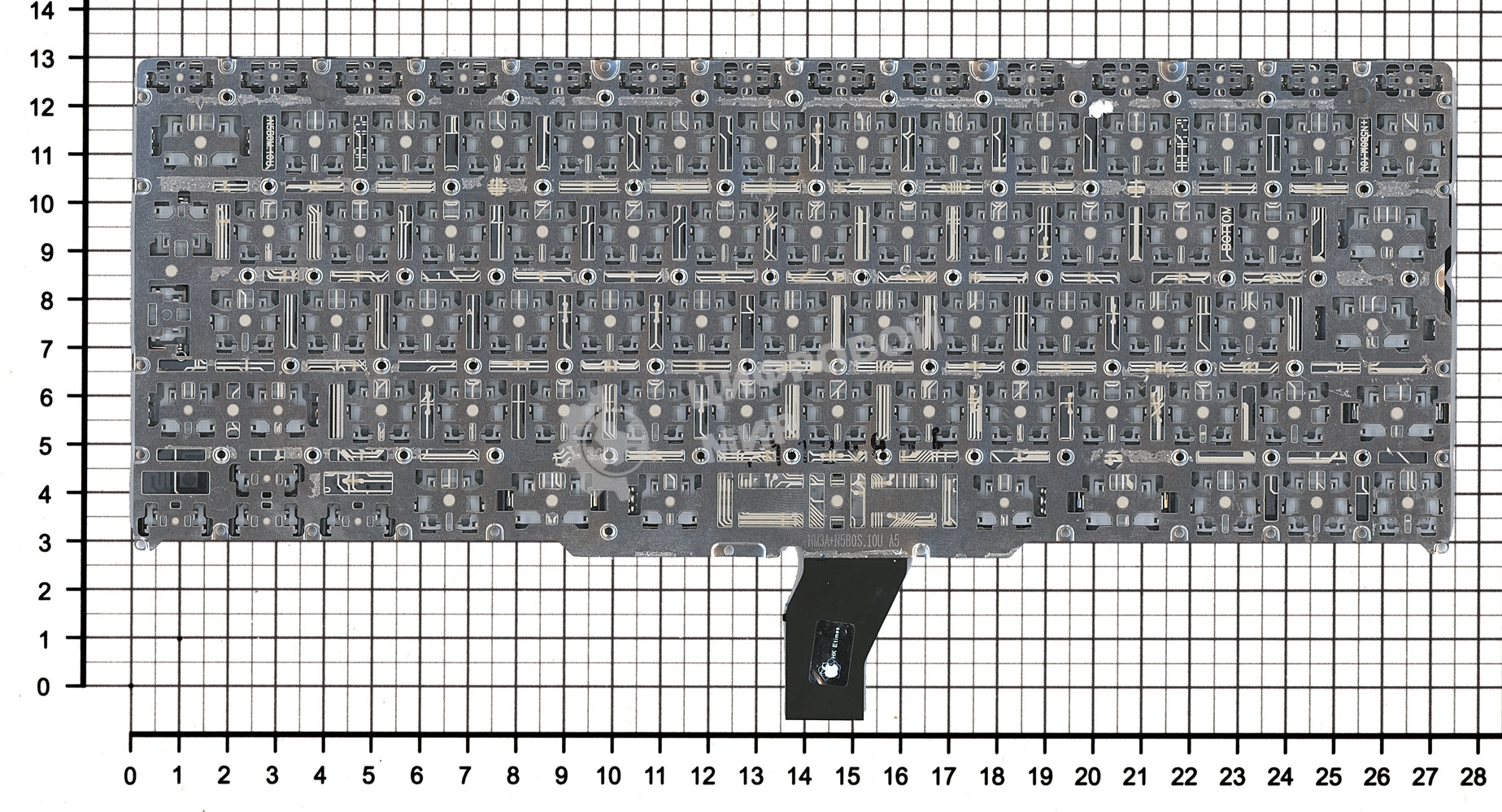 Клавиатура для ноутбука MacBook A1370 большой ENTER 2011+ с подсветкой