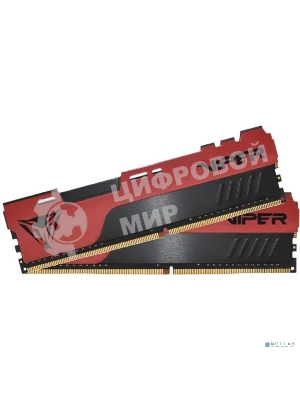 Оперативная память Patriot Viper Elite II, DDR4, 32GB (2x16 GB), 3200 MHz, CL18, DIMM, радиатор, красный, черный