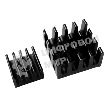 Набор радиаторов ACD черный Aluminum Heat Sink set (14x14x7мм + 9x9x5мм) RA027 for Raspberry Pi 3