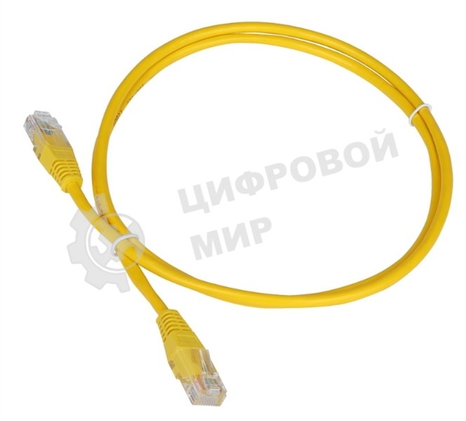 Патч-корд Lanmaster TWT UTP кат.5e, с заливными колпачками, 0.15 м, желтый