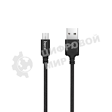 Кабель HOCO X14 USB 2.0, AM/microBM, черный, 2м